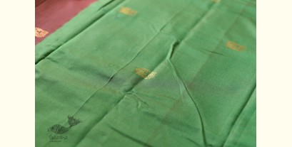 Gilded | Cotton Silk - Paithani Border Woven with Zari Saree - Dark Brown