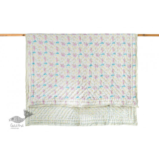 shop designer block printed baby quilt with soothing palettes and colors