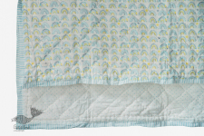 Rainboo ☁ Rainbows+ Dots Quilt- Pigeon Blue - 16