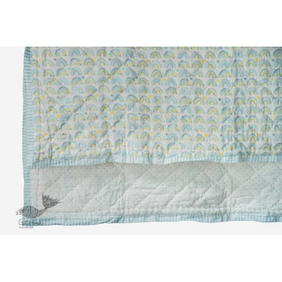 shop designer block printed baby quilt with soothing palettes and colors