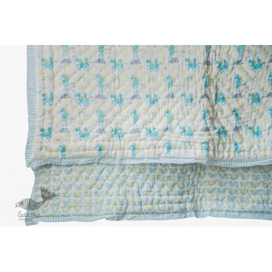 shop designer block printed baby quilt with soothing palettes and colors