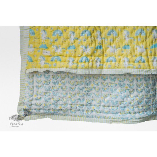 shop designer block printed baby quilt with soothing palettes and colors