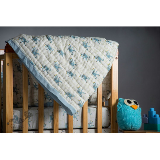 shop designer block printed baby quilt with soothing palettes and colors