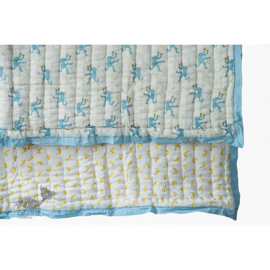 shop designer block printed baby quilt with soothing palettes and colors