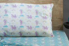 Rainboo ☁ Block Printed ☁ Dancing Unicorns Bedding Set- Blueberry - 9