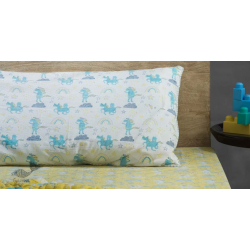 Rainboo ☁ Block Printed ☁ Dancing Unicorns Bedding Set- Sunny side up - 12