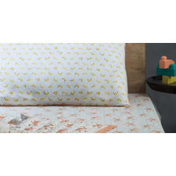 Rainboo ☁ Block Printed ☁ Monkeys on Bamboo Bedding Set-  Peach Apricot - 14