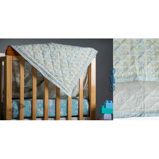 shop designer block printed baby quilt with soothing palettes and colors