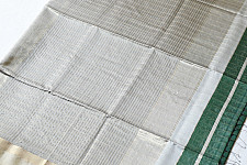 Pavitra . पवित्रा | Handloom Maheshwari Silk Green Saree ~ Zari Pallu