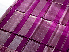 Colors of Devotion | Handwoven Maheshwari Silk Checks Saree ~ Purple