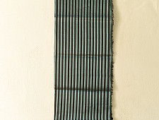 Rekha | Maheshwari Zari Stripes - Dress Material (Top & Dupatta) - Black & Blue