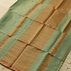 Colors of Devotion | Maheshwari Silk - Golden Zri And Tissue Saree  - Pistachio Green