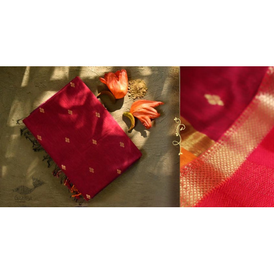 Ojovati ❢ Maheshwari ❢ Cotton Silk Saree with Zari Border ❢ 10