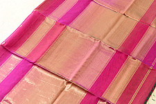 Pavitra . पवित्रा | Zari Border Maheshwari Silk Saree ~ Rani Pink