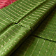 buy Handloom Maheshwari Silk Green Saree With Red Pallu
