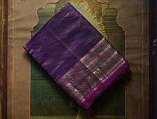 Colors of Devotion | Handwoven Maheshwari Zari Checks Silk Saree