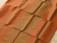 Colors of Devotion | Maheshwari Handwoven Silk - Golden Zri And Tissue Saree