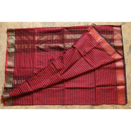 Iris ❢ Maheshwari Handloom ❢ Cotton Checks Saree ❢ 8