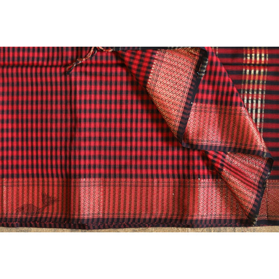 Iris ❢ Maheshwari Handloom ❢ Cotton Checks Saree ❢ 8