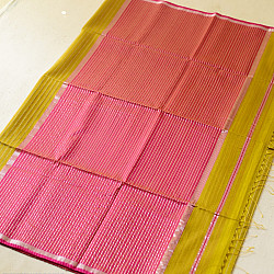 Pavitra . पवित्रा | Zari Stripes Maheshwari Handloom Silk Saree
