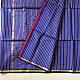 buy Zari Stripes Maheshwari Saree ~ Royal Blue