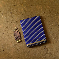 Pavitra . पवित्रा | Zari Stripes Maheshwari Saree ~ Royal Blue