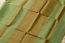 Colors of Devotion | Maheshwari Silk - Golden Zri And Tissue Green Saree  