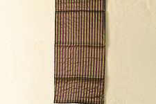 Rekha | Maheshwari Zari Stripes Dress Material | Purple & Green