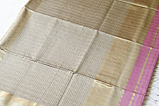 Pavitra . पवित्रा | Handloom Maheshwari Silk Saree ~ Checks Mauve Pink
