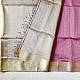 buy Handloom Maheshwari Silk Checks Saree ~ Mauve Pink