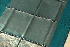 Colors of Devotion | Handloom Maheshwari Silk & Zari Saree ~ Teal