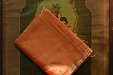 Colors of Devotion | Maheshwari Silk - Golden Zri And Tissue Saree  - A