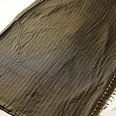 Iris ~ Maheshwari Handloom | Reversible Pure Cotton Black Saree