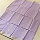 buy Handloom Silver Zari Border Maheshwari Silk Saree ~ Purple