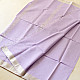 buy Handloom Silver Zari Border Maheshwari Silk Saree ~ Purple