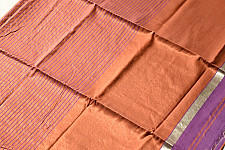 Iris ~ Maheshwari Handloom | Allover Zari Stripe Saree