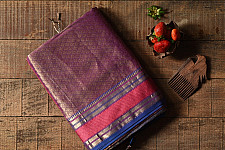 Pavitra . पवित्रा | Handwoven Maheshwari Silk Saree / Zari Brocade