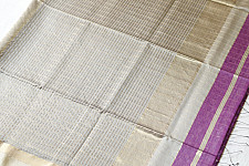 Pavitra . पवित्रा | Handloom Maheshwari Silk Saree ~ Checks Zari Pallu