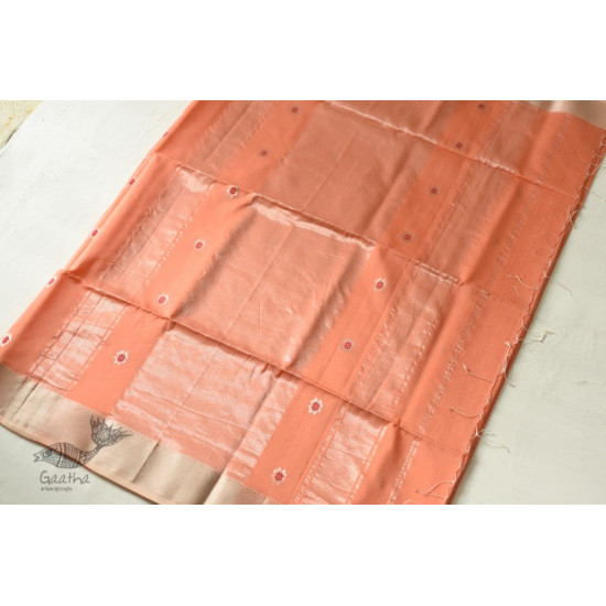 buy Handwoven Maheshwari Silk Saree With All Over Butta