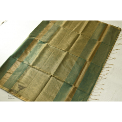 Pavitra . पवित्रा | Handwoven Maheshwari Saree - Full Silk & Golden Zari