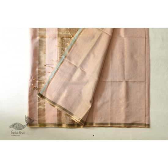 Handwoven Maheshwari Tussar Silk & Zari Saree