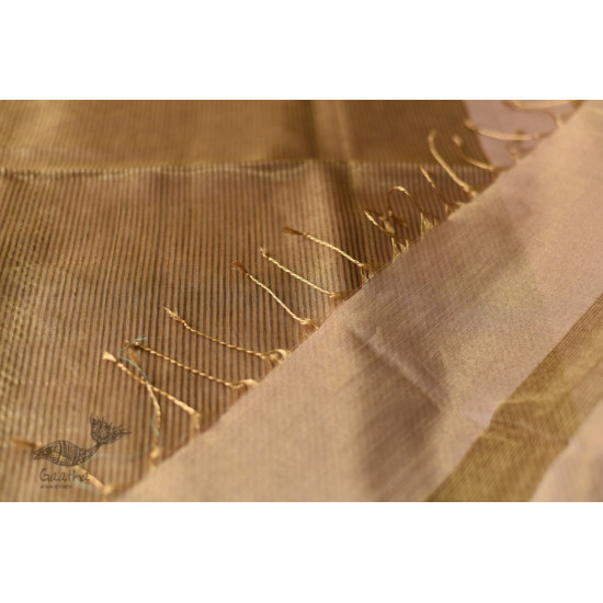 Handwoven Maheshwari Tussar Silk & Zari Saree