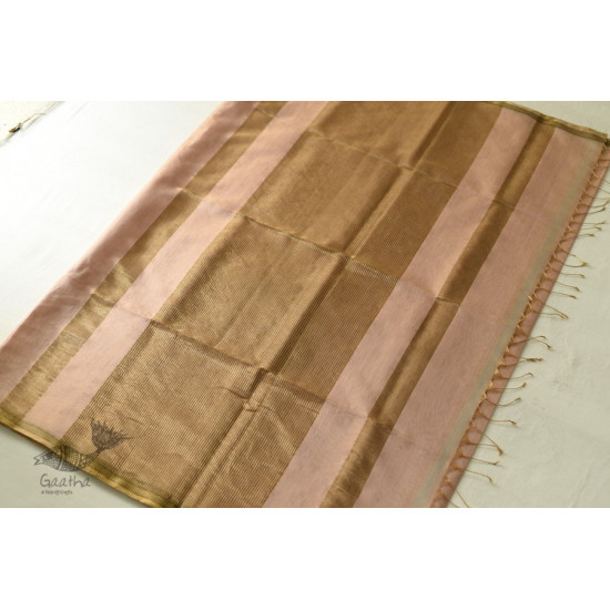 Handwoven Maheshwari Tussar Silk & Zari Saree