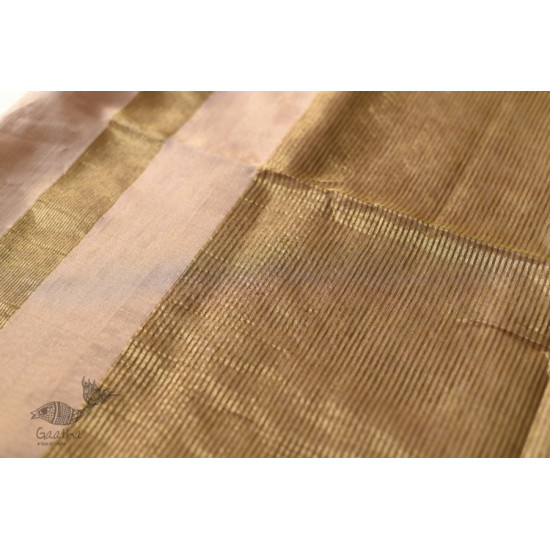 Handwoven Maheshwari Tussar Silk & Zari Saree