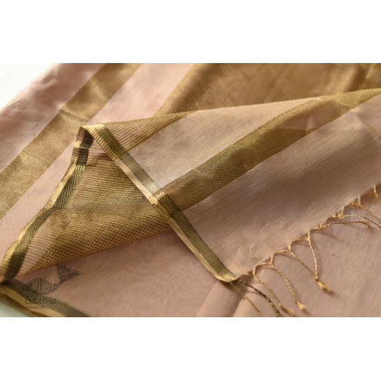 Handwoven Maheshwari Tussar Silk & Zari Saree