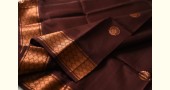 buy Handwoven Maheshwari silk sareeHandwoven Maheshwari Copper Zari Saree All Over Butta  - Brown