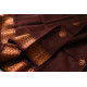 buy Handwoven Maheshwari silk sareeHandwoven Maheshwari Copper Zari Saree All Over Butta  - Brown