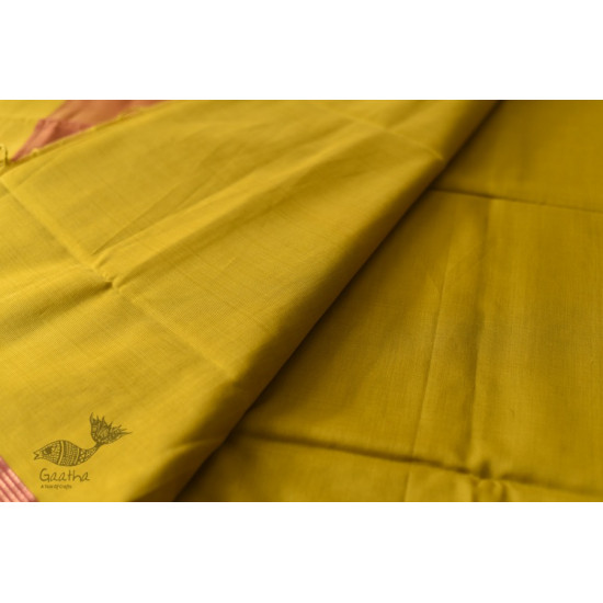 buy Handwoven Maheshwari Silk Saree With Resham Border and Kosa Pallu