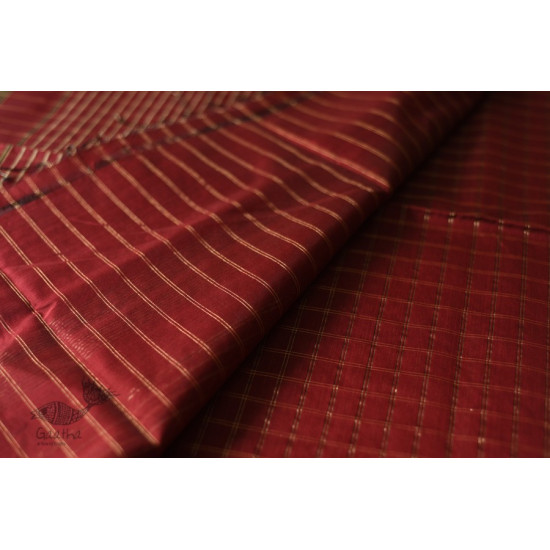 buy  Handwoven Maheshwari Maroon With Golder Border Saree