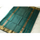 buy  Handwoven Maheshwari Saree With Zari Checks - Teal